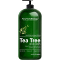 New York Biology Tea Tree Body Wash for Men & Women - 16.9 Fl Oz | Moisturizing Body Wash Helps Soothe the Skin, Refreshing & Hydrating Cleanser for Body & Feet