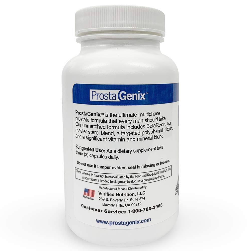 ProstaGenix Multiphase Prostate Supplement Capsule - 3 Bottles - Over 1 Million Sold - End Nighttime Bathroom Trips, Urgency, Frequent Urination.