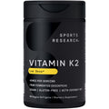 Sports Research® Vitamin K2 as MK-7 100mcg, 60 Count Plantgels™ | Supports Bone & Heart Health w/Highly Bioavailable MK-7 & Coconut MCT oil for Better Absorption · Plant-Based, Soy-Free