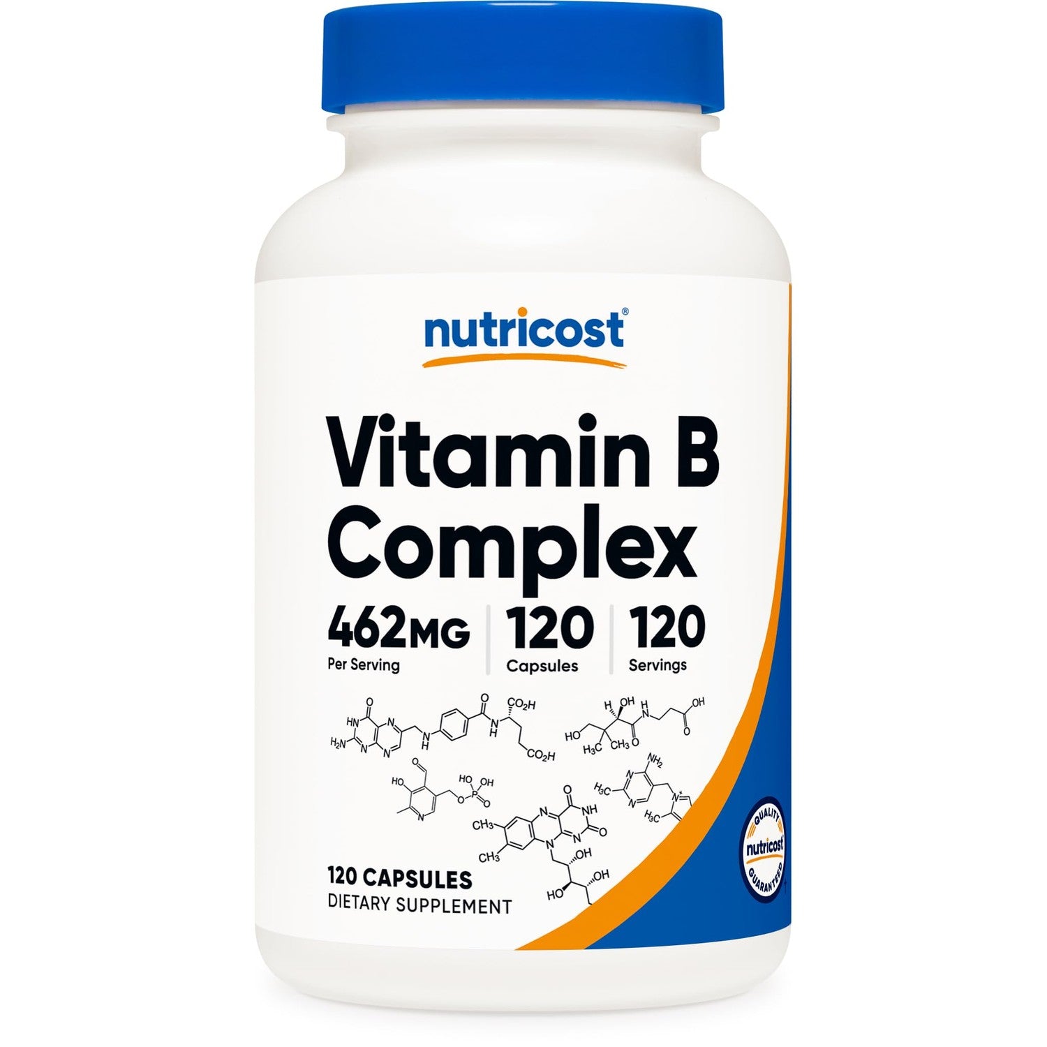 Nutricost High Potency Vitamin B Complex 462mg, 120 Capsules | Energy Complex with Vitamin C