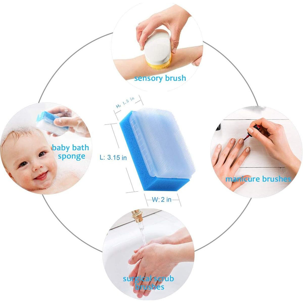 Buy now Wellgler's Autism Sensory Brush for Therapy,Surgical Scrub Brush,Bbaby Sponge for Bathing, Cradle Cap Brush (6Pack) at indiglob india