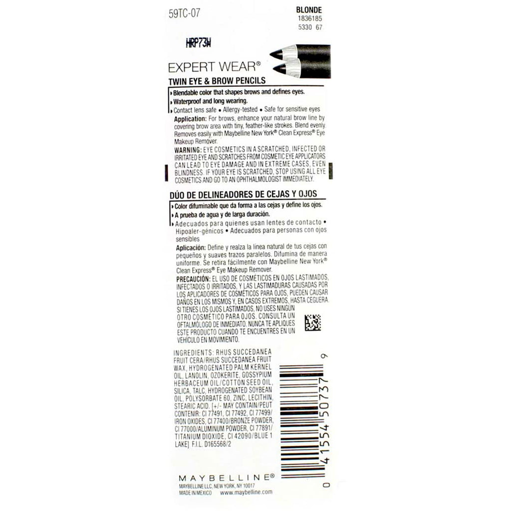Buy now Maybelline Expert Eyes Brow And Eye Pencil, Blonde [107], 0.03 oz ( Pack of 4) at indiglob india