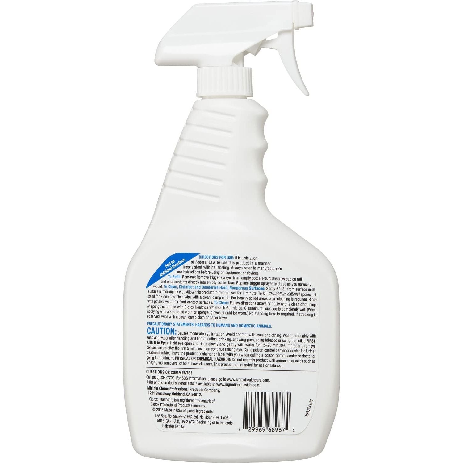 Buy now Clorox Healthcare Bleach Germicidal Cleaner Spray, 22 Ounces (68967) at indiglob india