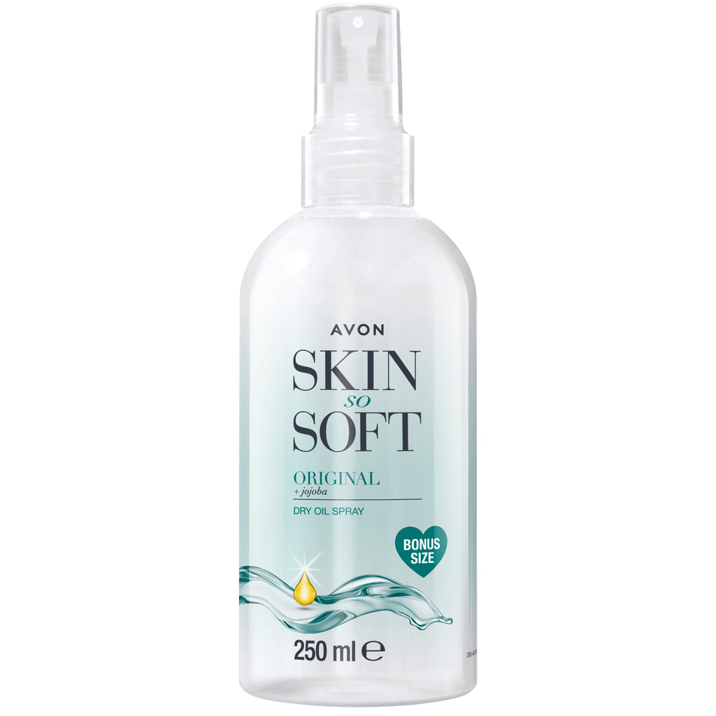 AVON SKIN SO SOFT Original Dry Oil Spray – Lightweight Moisturizing Body Oil with Jojoba & Vitamin E, Fast Absorbing, Non-Greasy, 8.45 fl oz (250 ML)