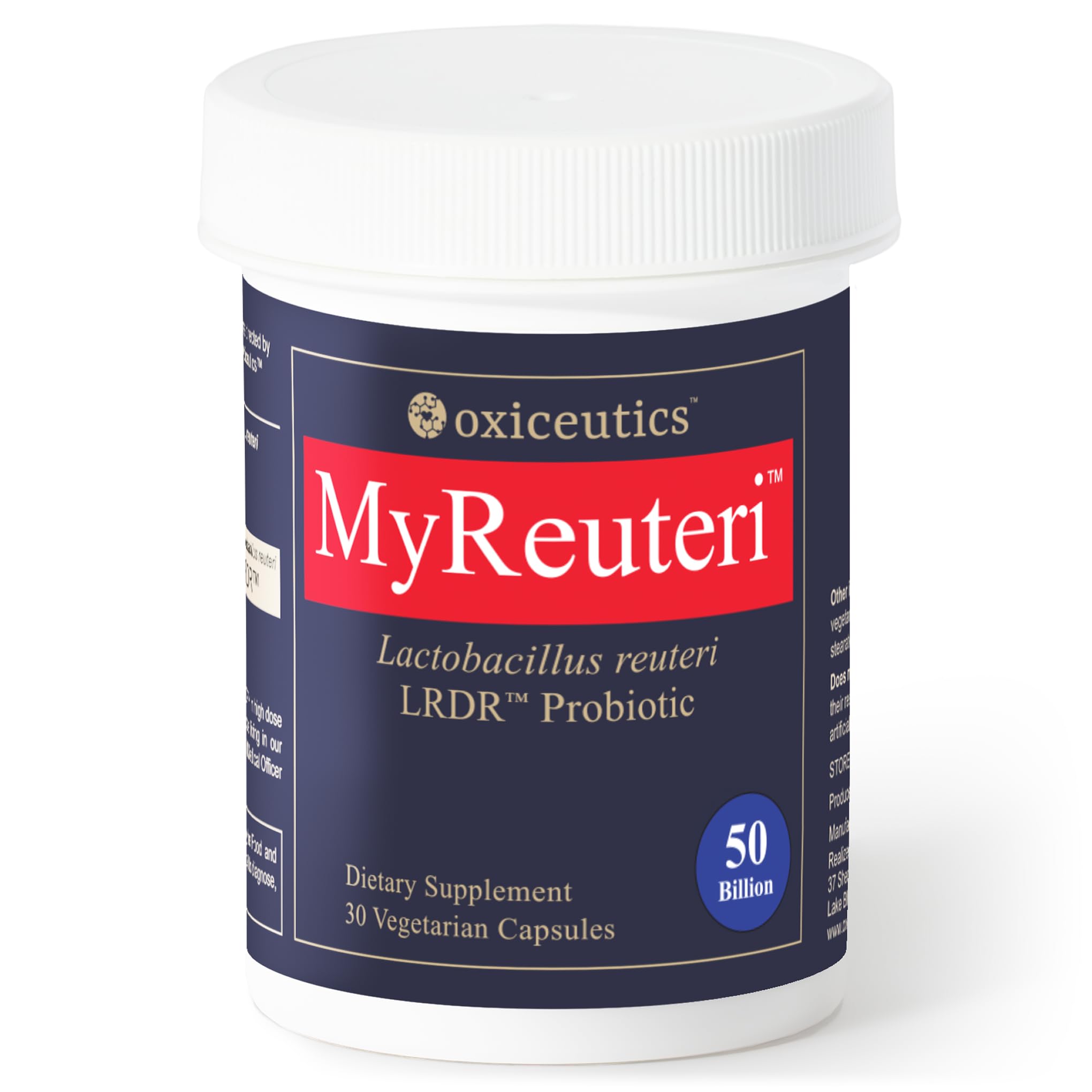 MyReuteri™ 10 Billion CFU Probiotic – Foundational-Strength L. reuteri LRDR™ + FOS Prebiotic – by Dr. William Davis – Makes Yogurt-Like Superfood – 30 Veg Capsules