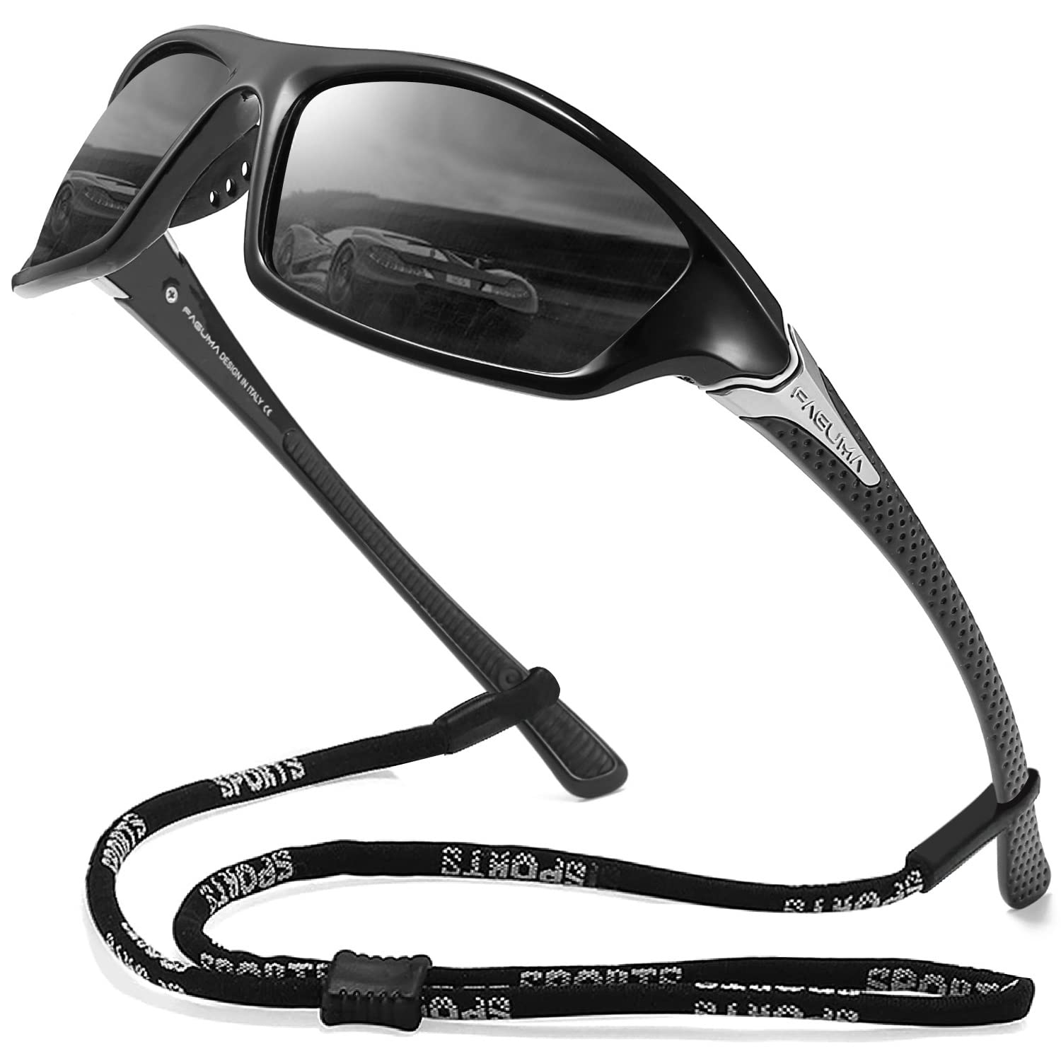 Buy now FAGUMA Sports Polarized Sunglasses For Men Cycling Driving Fishing UV400 Protection at indiglob india