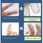 2Pcs Adult Finger Vibrator Accessories, Finger Sleeve Finger Cots Finger Condoms Vagina Clitoral Nipple G-Spot Stimulator Anal Sex Toys for Adults Women Men Couples