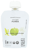 White Leaf Provisions, Baby Food Puree Pea Apple Cauliflower Organic, 3.17 Ounce