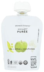White Leaf Provisions, Baby Food Puree Pea Apple Cauliflower Organic, 3.17 Ounce