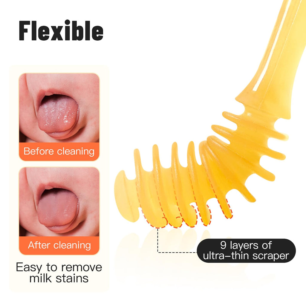 Phanpy Silicone Baby Tongue Cleaner and Toothbrush - Newborn to 12 Months, Oral & Mouth Cleaner
