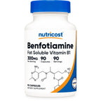 Nutricost Benfotiamine 300mg, 90 Capsules, Fat Soluble Vitamin B1, GMO-Free | Gluten Free, Vegetarian Friendly