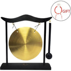 Buy now Feng Shui Brass Gong Desktop Zen Art for Fortune + Free Red String Bracelet H1301 at indiglob india