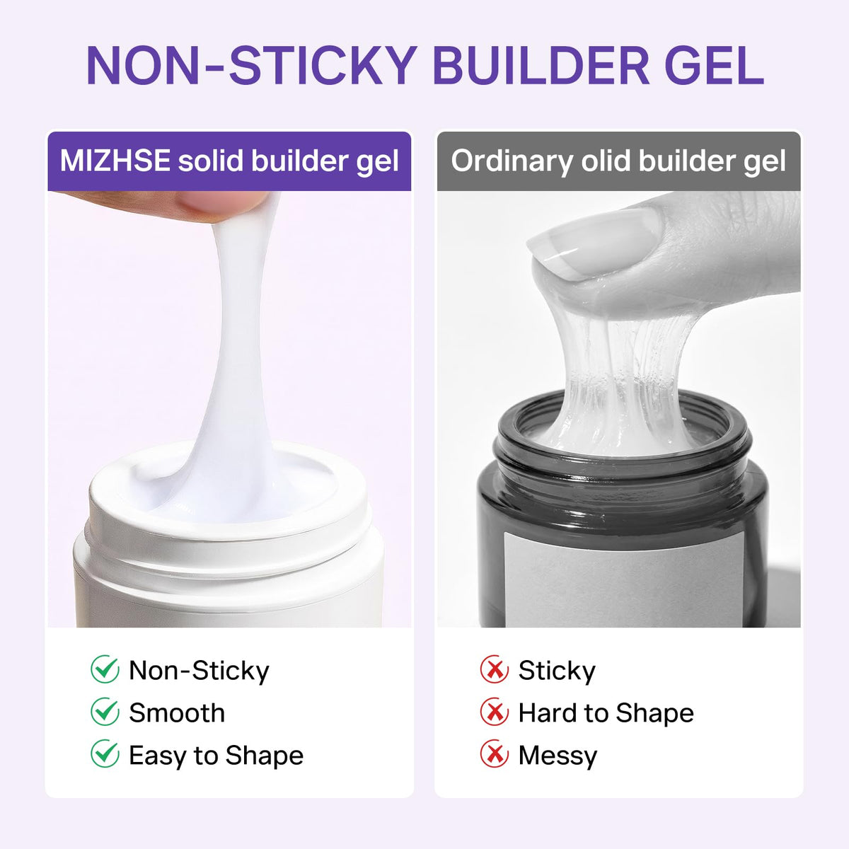 MIZHSE 3D Sculpting Gel is a premium imported non-sticky builder gel, easy to shape for flawless nail art. Perfect for professionals.