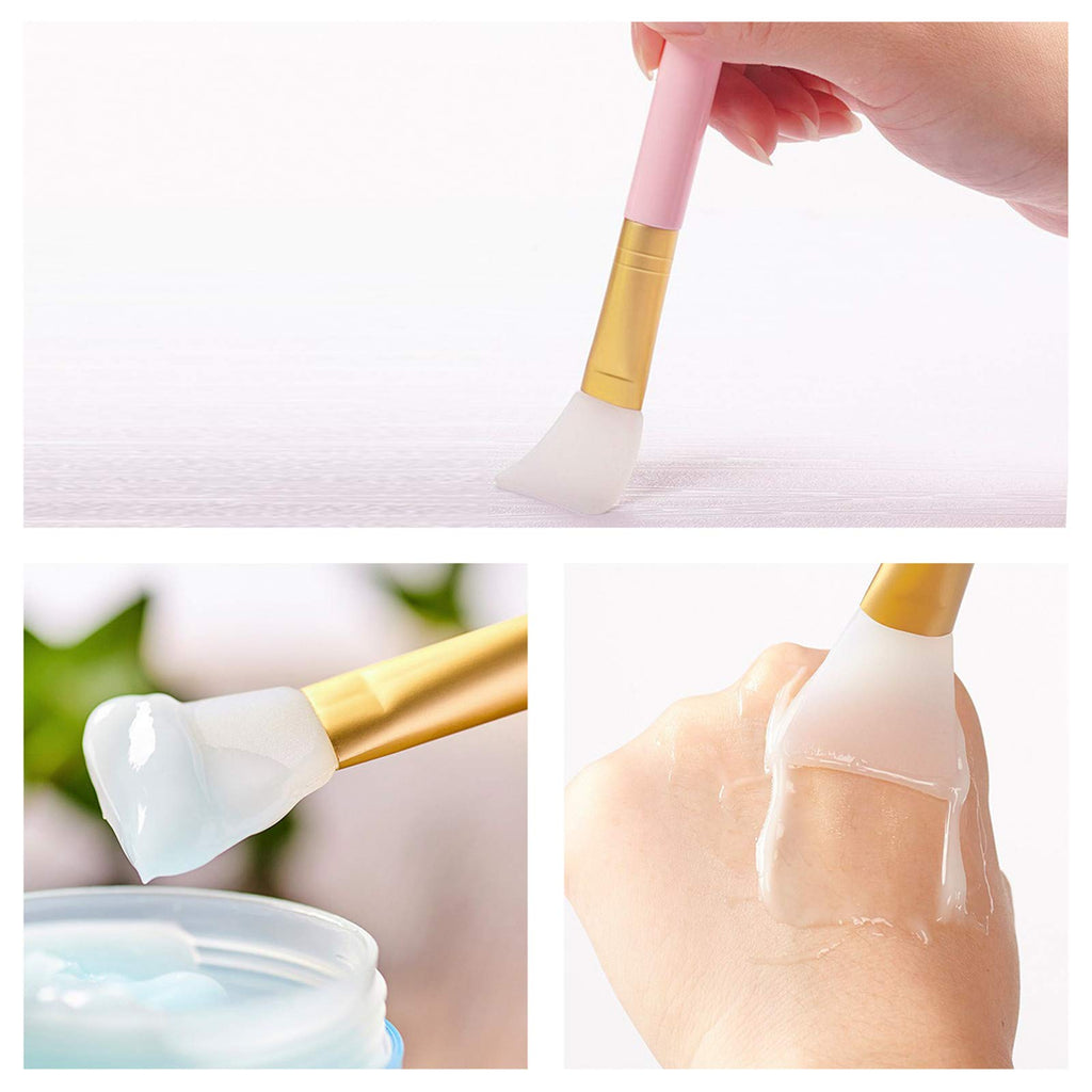 Cuttte 4pcs Silicone Face Mask Applicators, Hairless Facial Brushes for Mud | Flexible Face Mask Brush, Soft Lotion Applicator, Facial Skincare Makeup Spatula for Mud, Moisturizers, Clay, Charcoal, Cream