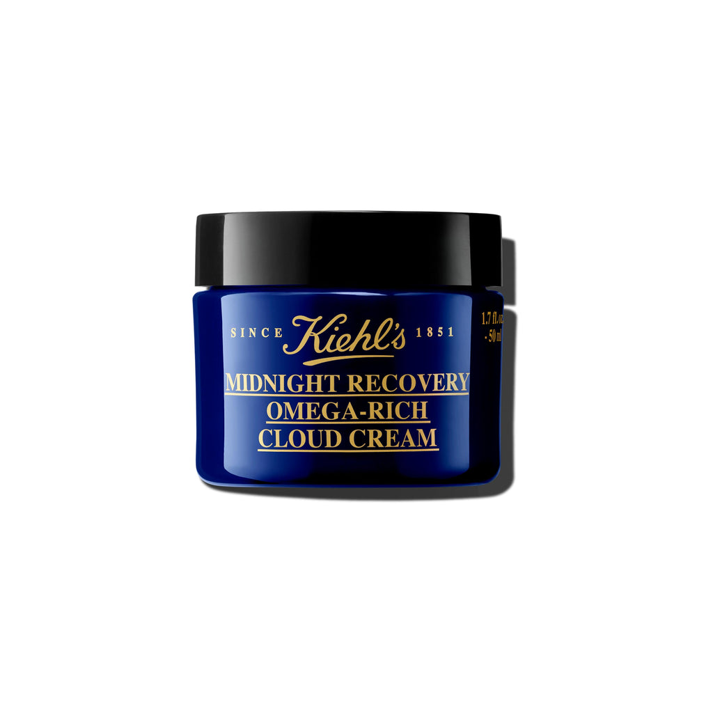 Buy now Kiehl's Midnight Recovery Omega Rich Botanical Night Cream, Overnight Renewing Face Moisturizer, Plumps & Replenishes Skin Barrier, with Omega Oils & Fatty Acids, Lavender Scent - 1.7 fl oz at indiglob india