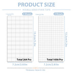 8 Sheets 1320 Pcs Foam Squares 2 Sizes Double Sided Foam Tape Adhesive Dots Mount Stickers for Crafts Office Supplies DIY Crafting Scrapbook Halloween Christmas 2 Sizes (0.47in/12mm, 0.24in/6mm)