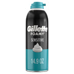 Gillette Foamy Shaving Cream, Sensitive Skin, 11 Ounce (Pack of 12)