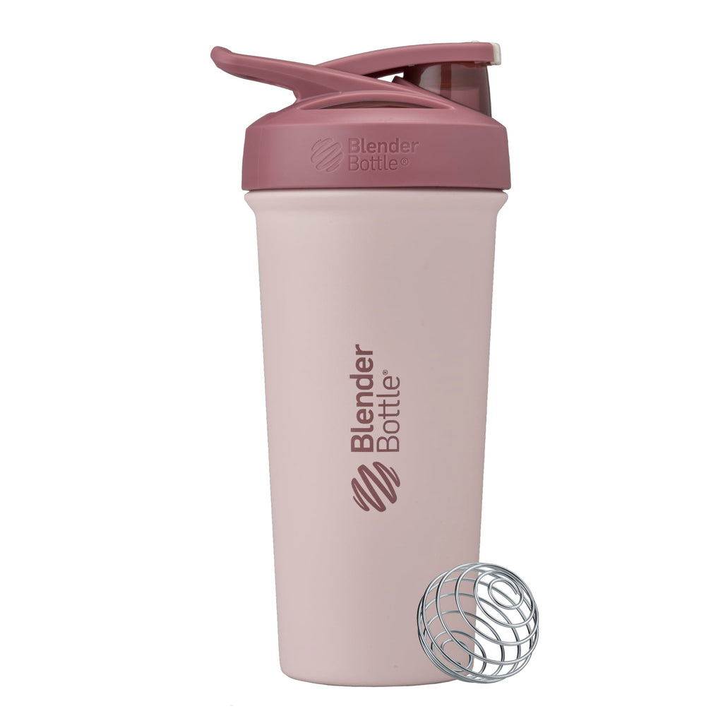 Buy now BlenderBottle Strada Shaker Cup Insulated Stainless Steel Water Bottle with Wire Whisk, 24-Ounce, Black at indiglob india