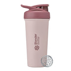 Buy now BlenderBottle Strada Shaker Cup Insulated Stainless Steel Water Bottle with Wire Whisk, 24-Ounce, Black at indiglob india