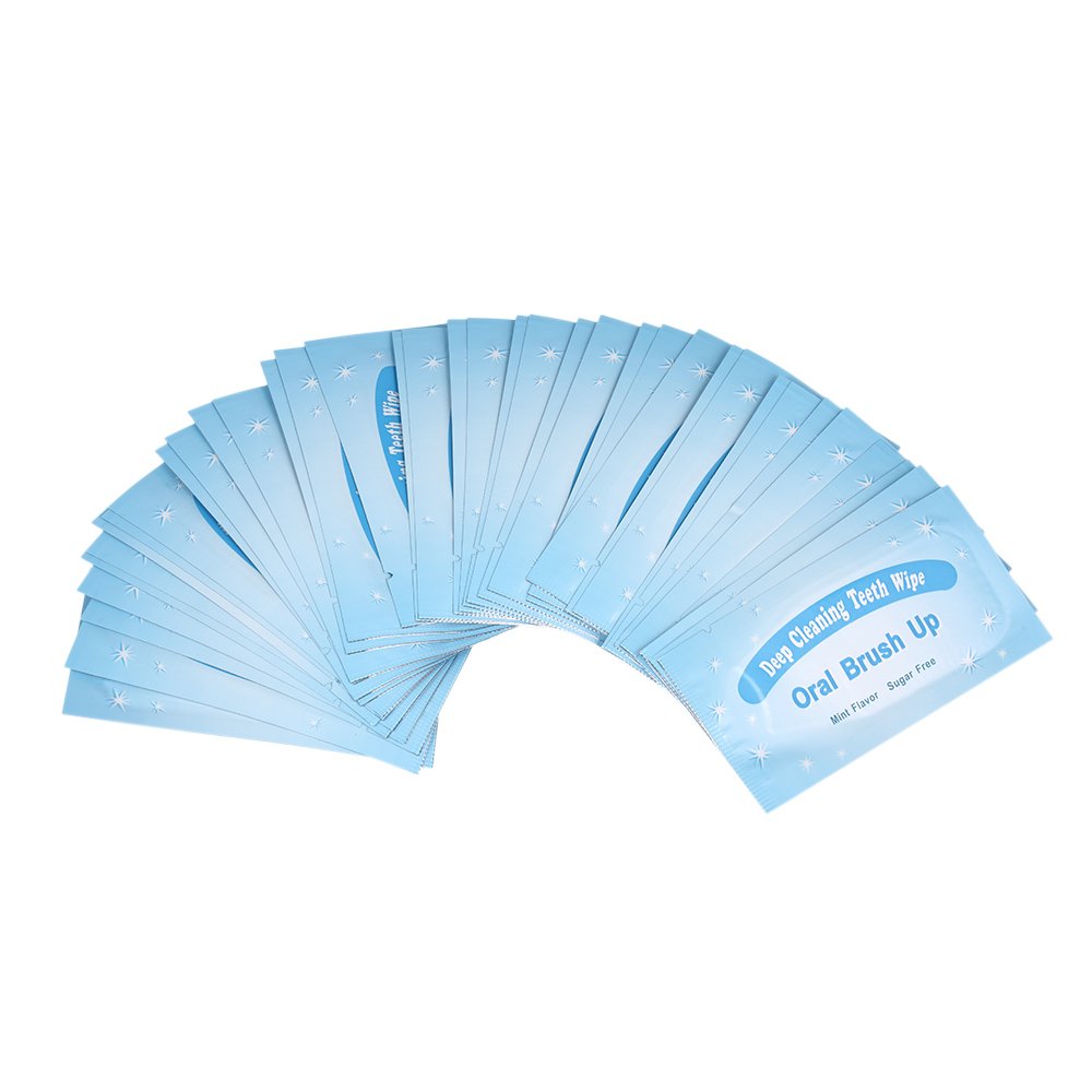 Buy now Mint-Flavored Oral Finger Wipes Teeth whitening Wipes Oral Cleaning Wipe (100 Pcs) 1 Count (Pack of 1) at indiglob india