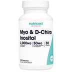 Nutricost Myo Inositol & D-Chiro Inositol for Women, 120 Capsules, GMO-Free | 2000mg Myo & 50mg D-Chiro Per Serving, 30 Servings, Vegetarian Friendly, Gluten Free