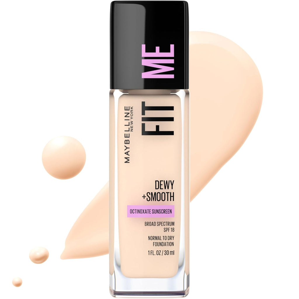Buy now Maybelline Fit Me Dewy + Smooth Liquid Foundation Makeup, Fair Porcelain, 1 Count (Packaging May Vary) 102 FAIR PORCELAIN 1 Fl Oz (Pack of 1) at indiglob india