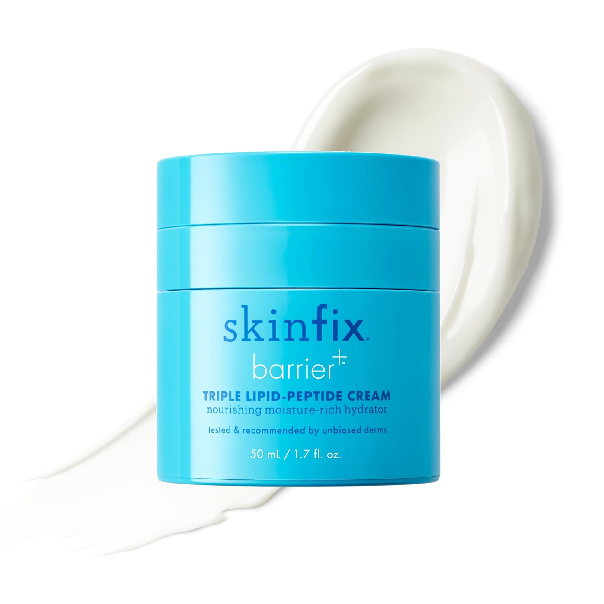 Skinfix Triple Lipid-Peptide Cream - 1.7 oz - Rich Face Moisturizer with Hyaluronic Acid - Hydrates & Restores Dry, Sensitive Skin - Non-Comedogenic, Fragrance Free, Vegan, Cruelty Free