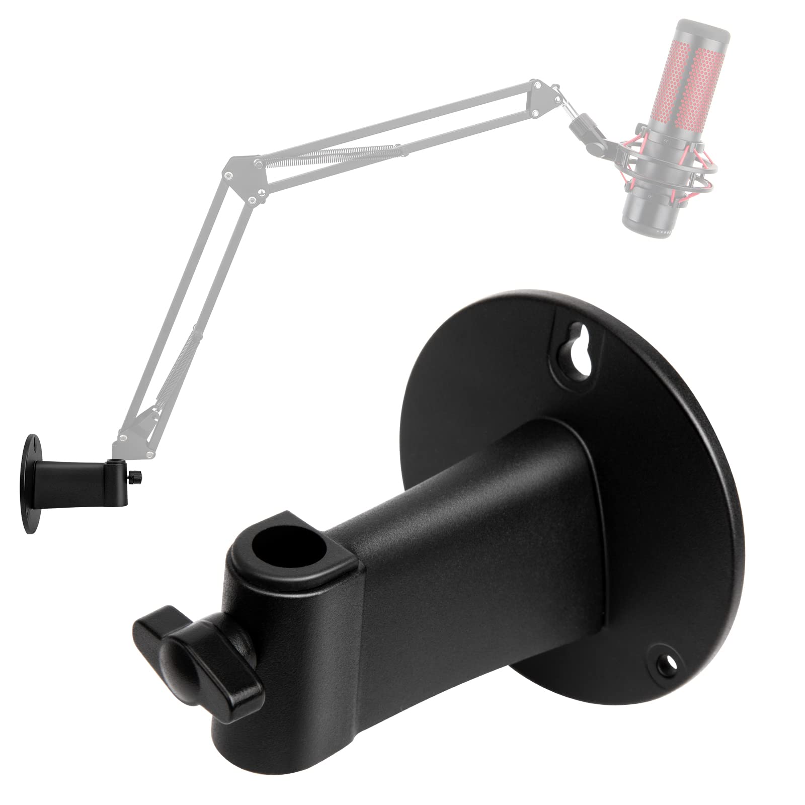 Buy now Microphone Wall Mount Boom Arm - Microphone Wall Mount for Mic holder，Horizontal Mounting Wall，Space Saving Desktop Metal Mic Stand Clamp by SUNMON Microphone Wall Mount at indiglob india
