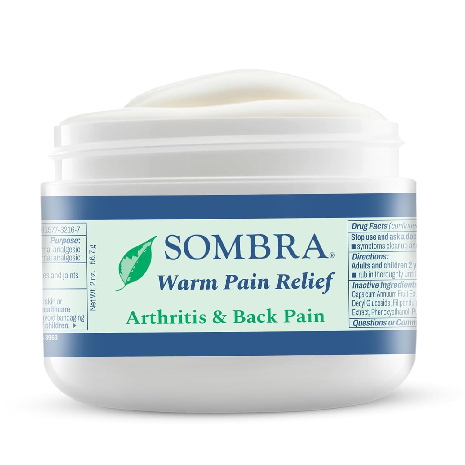 Buy now Sombra Warm Pain Relief Gel, Warm Relief for Arthritis and Chronic Pain Pre-Workout Muscle Rub Vegan Formula Free of Artificial Fragrances, Dyes, NSAIDs, Wax, Petroleum, Alcohol - 8oz Jar 2 Ounce (Pack of 1) Warm at indiglob india