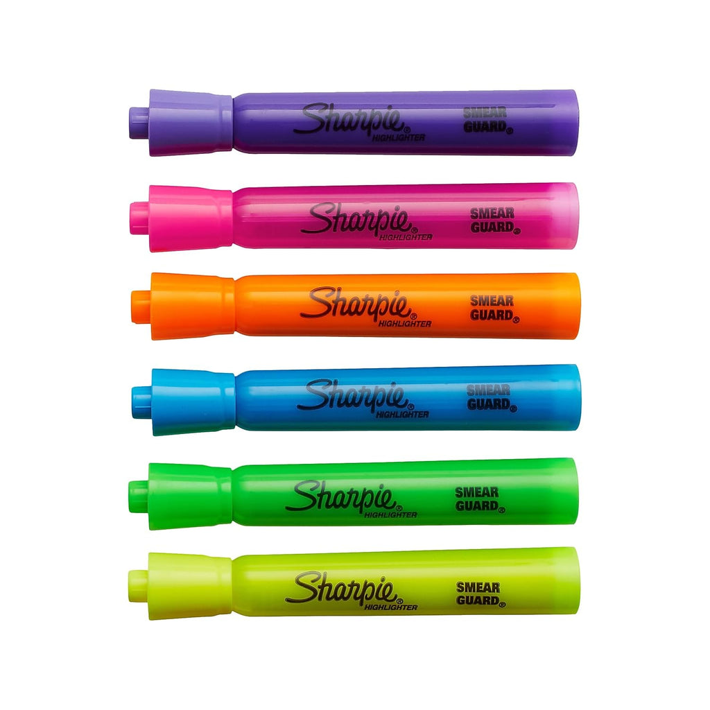 Sharpie Tank Highlighters, Fluorescent And Pastel Highlighters, Chisel Tip, Highlighter Markers Set, Assorted Colors, Value Pack, 36 Count - School, Office, Teacher Supplies