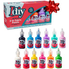 Buy now DIY Fabric Paints, Set of 12 Colors, (1oz bottles) Ultra Bright 3D Fabric Paint, Non-Toxic Water-Based and Permanent - Great Craft, Gift, Project, Summer Camp Activity - Decorate on Any Surface! at indiglob india