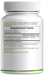 Lions Mane Mushroom Supplement, 240* Capsules – Active Fruiting Body & Mycelium Extract – Natural Brain Nootropic & Immune System Booster – Non-GMO