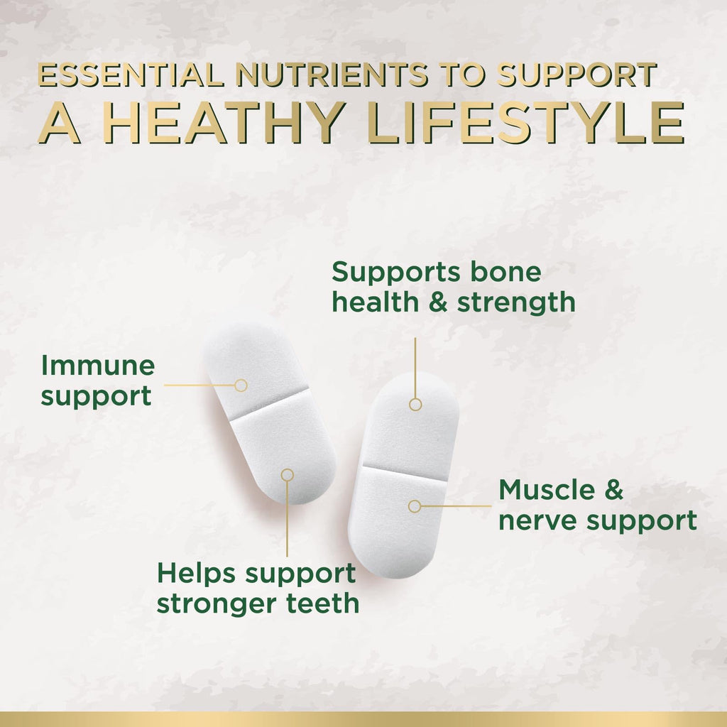 Calcium 1200 mg with Vitamin D3 - Bone Health Supplement, Vitamin D & Calcium Supplements for Women & Men - Bone Strength, Teeth & Immune Support, Nature's Calcium Pills, Bottled in USA - 180 Tablets