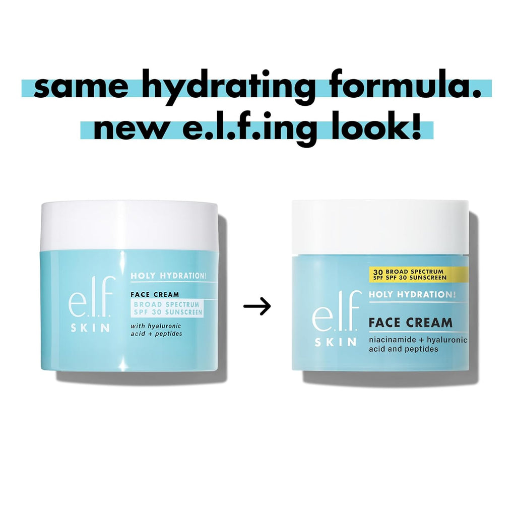 Buy now e.l.f. SKIN Holy Hydration! Face Cream - Broad Spectrum SPF 30 Sunscreen, Moisturizes & Softens Skin, Quick-Absorbing & Ultra-Hydrating, 1.7 Oz (50g) at indiglob india