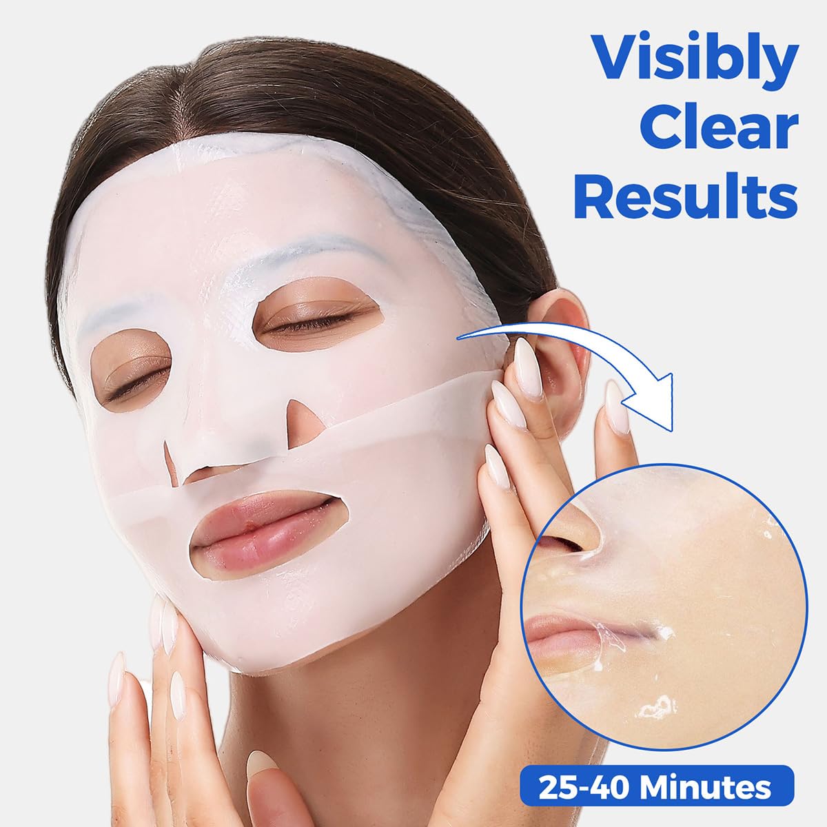 Okela 7 Pack Collagen Hydrogel Overnight Face Mask, Deep Hydrating Moisturizing Mask for Smoother, Firmer Skin, Revitalizing Skin Care Gift for Women