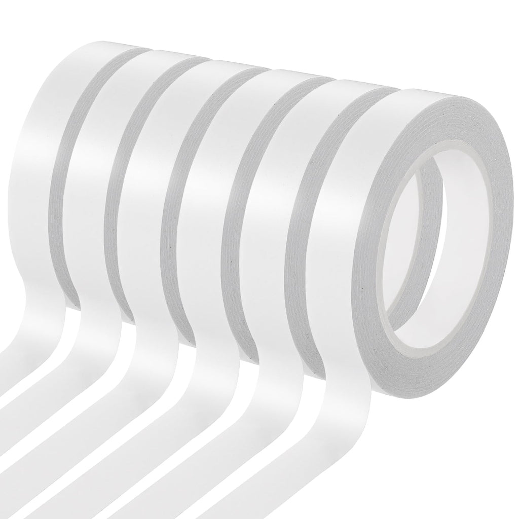 6 Rolls Double Sided Tape for Crafts, Strong Double-Sided Tape, Artist Tape, Double-Sided Adhesive Tape for Arts, Card Making, Scrapbooking Supplies, Gift Wrapping (0.4 in X 26.25Ft)