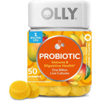Buy now OLLY Probiotic Gummy, Immune and Digestive Support, 1 Billion CFUs, Chewable Probiotic Supplement, Mango, 25 Day Supply - 50 Count 50 Count (Pack of 1) at indiglob india