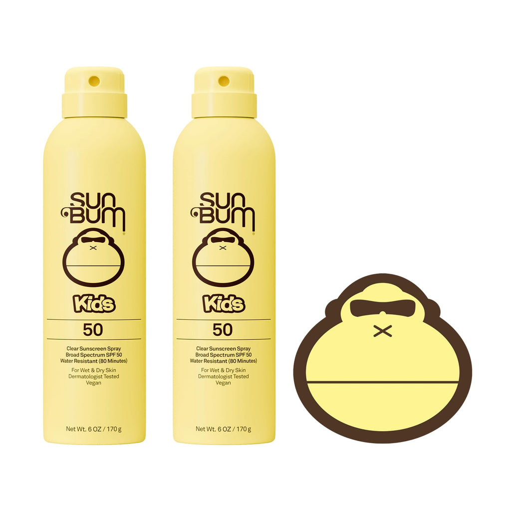 Sun Bum Kids SPF 50 Clear Sunscreen Body Spray - 6 oz | Wet or Dry Skin Application, Broad Spectrum with Vitamin E, Hawaii Act 104 Compliant (Without Octinoxate & Oxybenzone)
