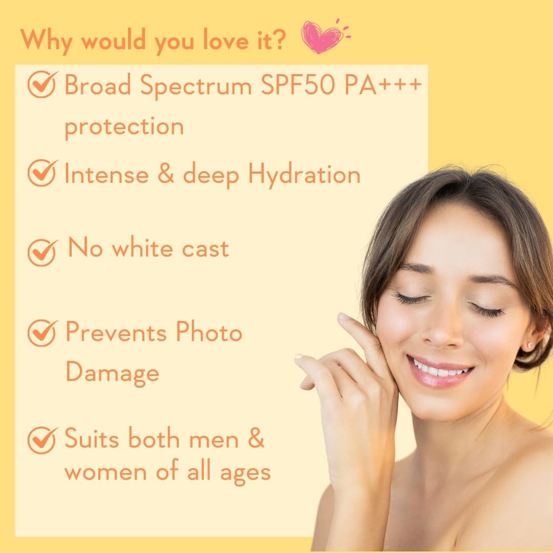 WishCare Sunscreen Body Lotion with SPF 50 PA+++ - Broad Spectrum UVA & UVB Protection, No White Cast, Enriched with Carrot Seed & Raspberry - Body Sunscreen Lotion 200ml (Indian Version)