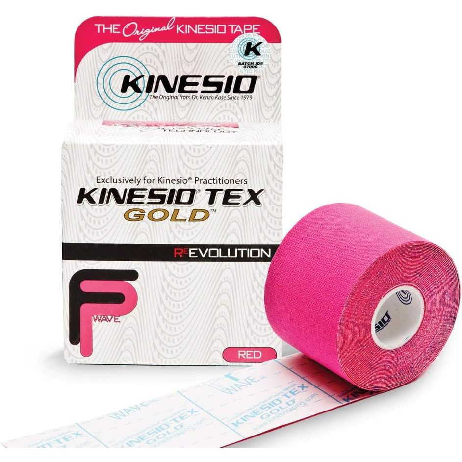 Buy now Kinesio Taping - Elastic Therapeutic Athletic Tape Tex Gold FP - Black â€“ 2 in. x 16.4 ft 2 Inch x 16.4 Feet (Pack of 1) Red (Pink) Tape at indiglob india