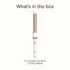 Buy now Conair Double Ceramic 1-Inch Curling Wand, Produces Flawless Waves, Curling Iron for Use on Medium and Long Hair, 30 Heat Setting Curling Iron, White at indiglob india