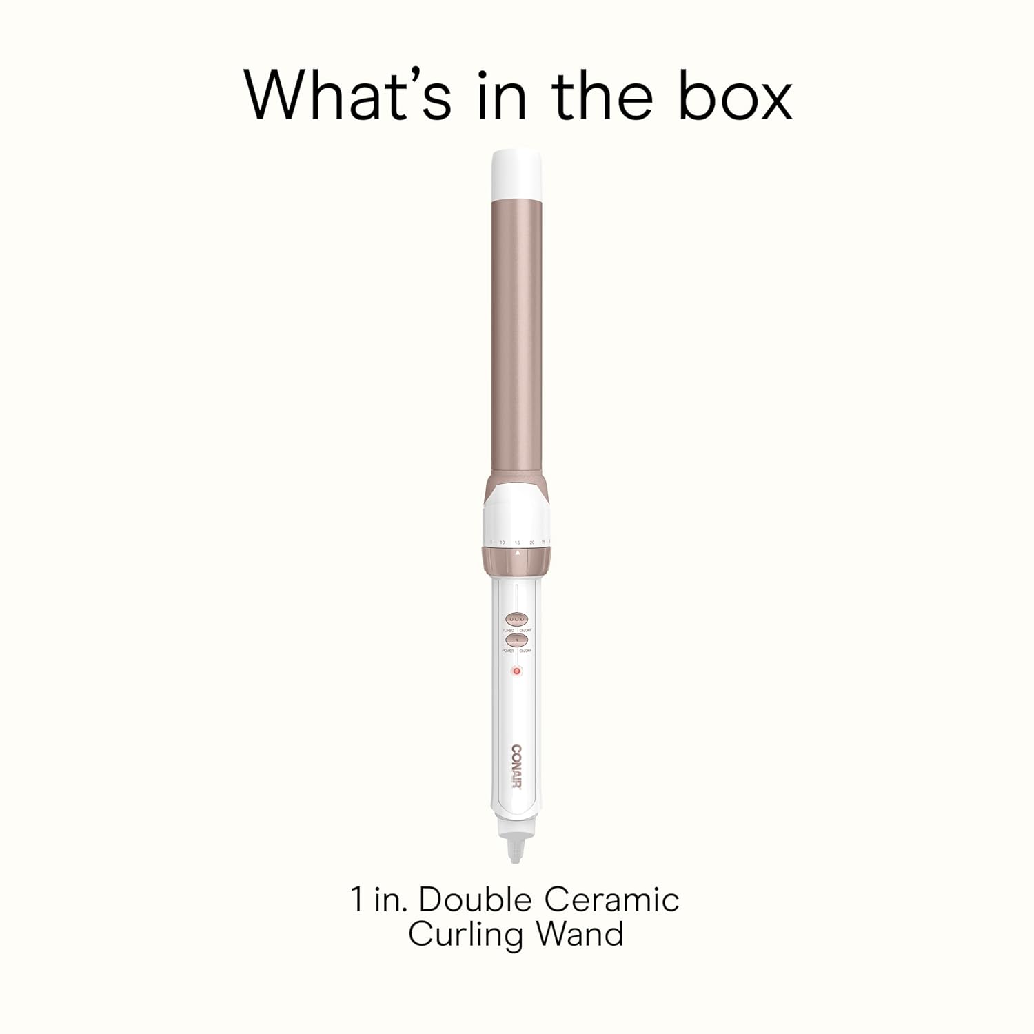 Buy now Conair Double Ceramic 1-Inch Curling Wand, Produces Flawless Waves, Curling Iron for Use on Medium and Long Hair, 30 Heat Setting Curling Iron, White at indiglob india
