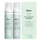hers Hair Regrowth Treatment, Minoxidil 2% for Women, Unscented, 2 Pack | 2% Topical Minoxidil Solution, Hair Regrowth Treatment for Women, Non-Greasy and Unscented