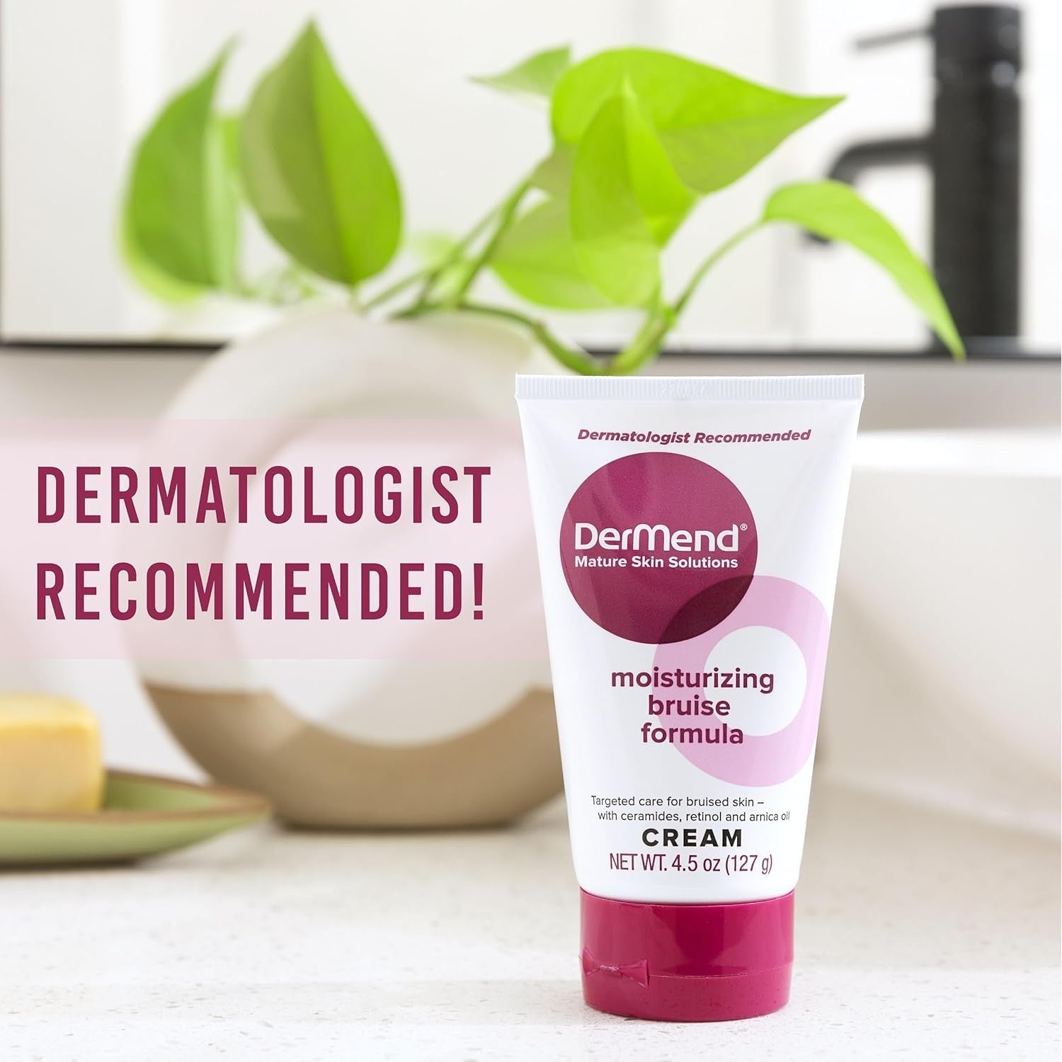 Dermend Arnica Bruise Cream with Vitamin K, 4.5 oz | For Thin & Mature Skin, Moisturizing Formula with Retinol, Ceramides & Arnica Oil, Dermatologist Recommended