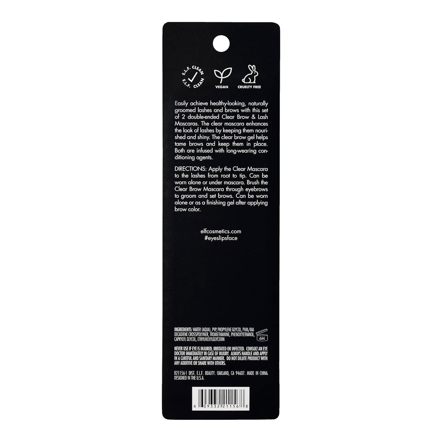 Buy now e.l.f. Clear Lash & Brow Mascara 2-Pack, Conditioning Clear Brow & Lash Gel For Grooming, Defining & Separating, Long-Lasting, Vegan & Cruelty-Free at indiglob india