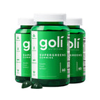 Goli SuperGreens Vitamin Gummy - 120 Count - Essential Vitamins and Minerals - Plant-Based, Vegan, Gluten-Free & Gelatin Free - Health from Within, Pack of 2