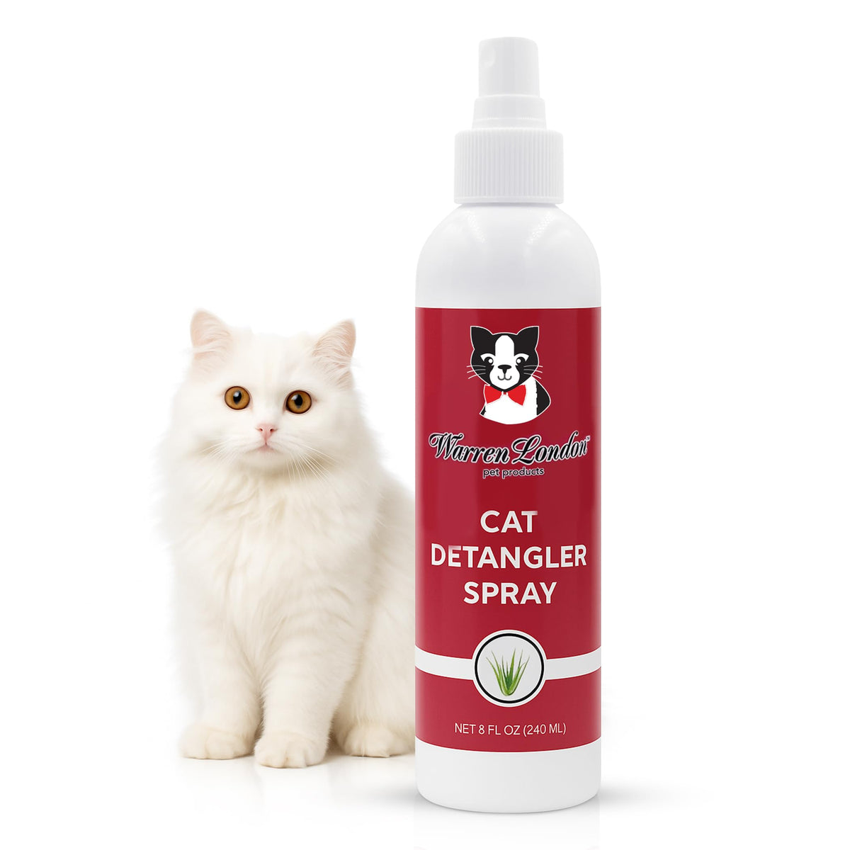 Warren London Cat Detangler Spray, Unscented Leave-in Conditioner, 8 oz