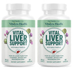 VITAL NUTRITIVE Milk Thistle Liver Support Supplement - Silymarin | 9-in-1 liver support formula with organic milk thistle (silymarin). Non-GMO, gluten-free. 30-day supply.