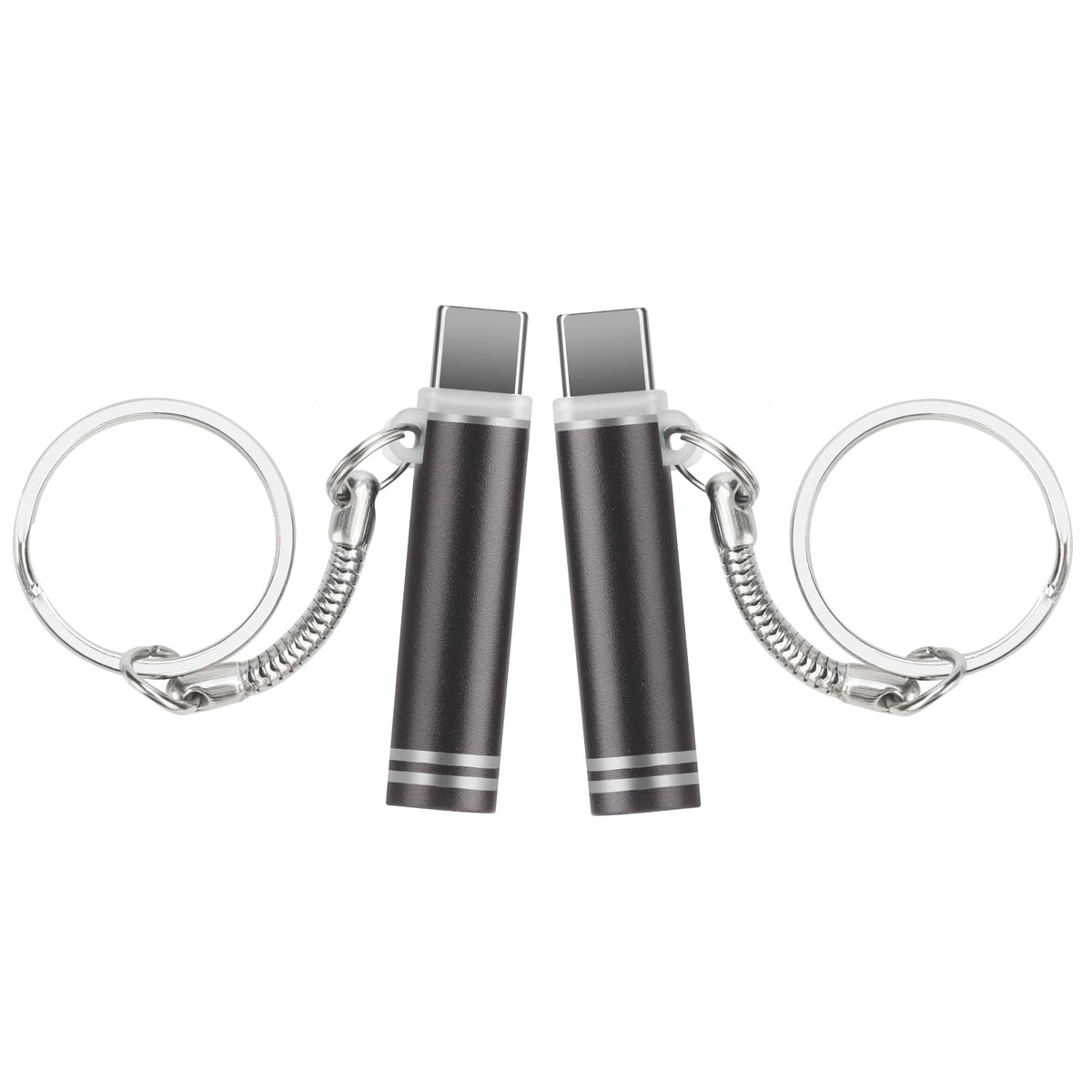 Kingmall [2 Pack] USB C Phone & Device Electric Lighter, Blow to Ignite Flameless Windproof Keychain Lighter Compatible with Samsung Galaxy S25/S24/S23, iPhone 16/15, Android, Power Bank