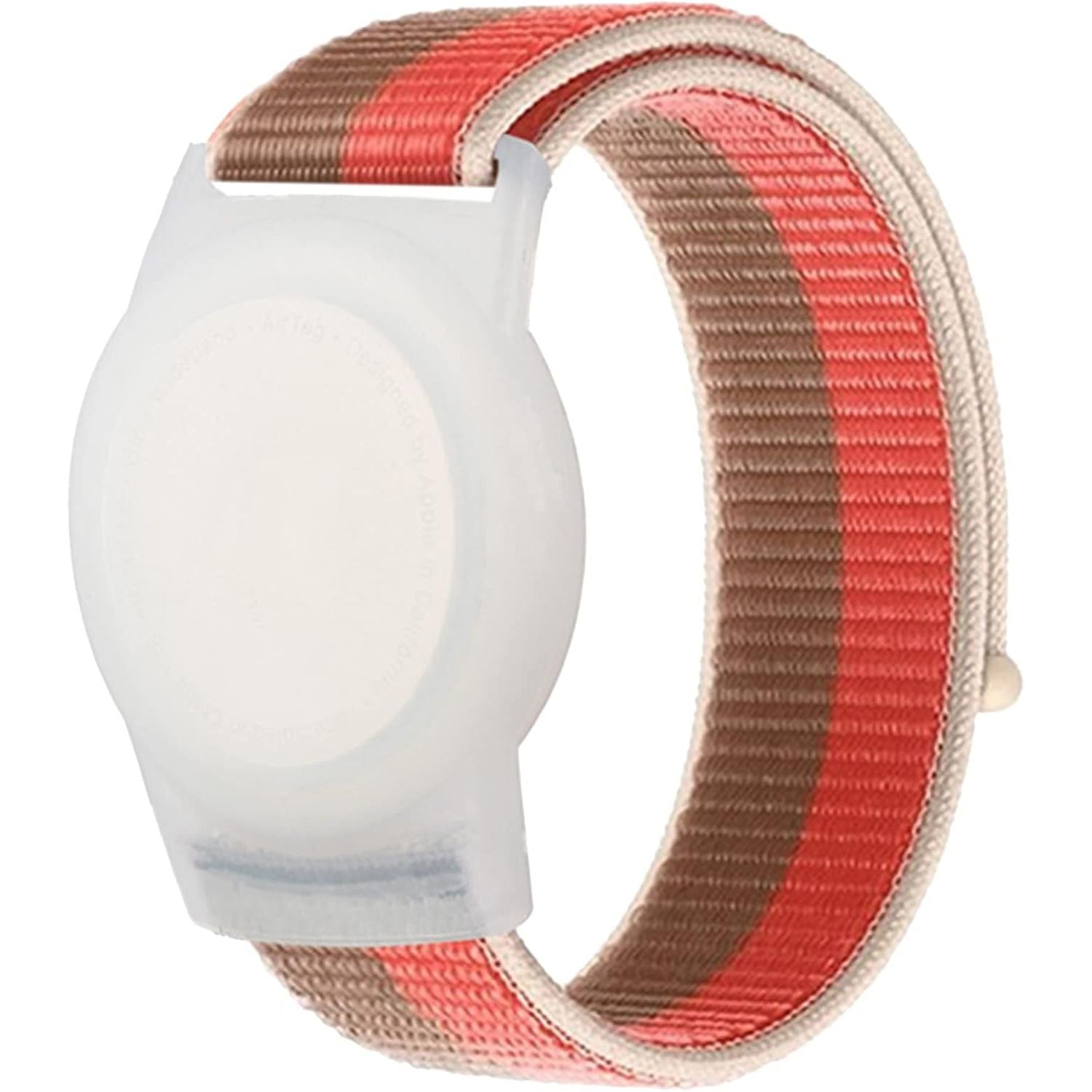 Buy now Kids Wristband Compatible with Apple AirTag, Protective Case for Air Tag GPS Tracker Holder with Nylon Bracelet, Adjustable Anti Lost Watch Band for Toddler Child Elder(Rainbow A) Pink & Khaki at indiglob india